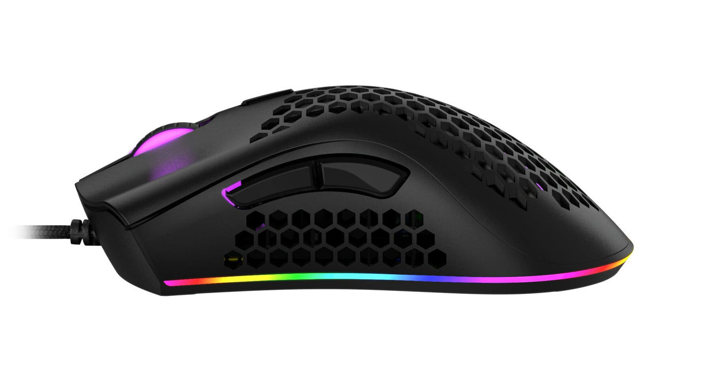 SY IGM-4500-WT Waben-RGB-Gaming-Maus