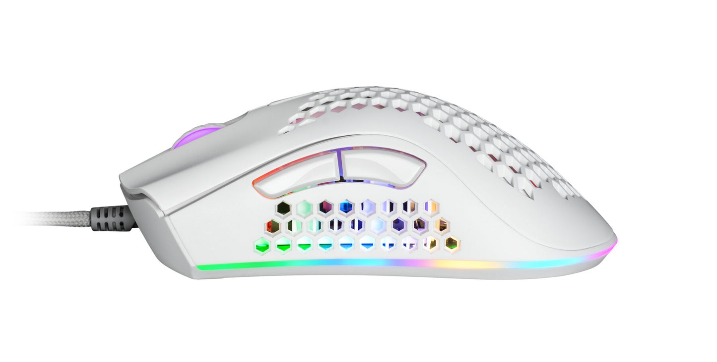 SY IGM-4500-WT Waben-RGB-Gaming-Maus