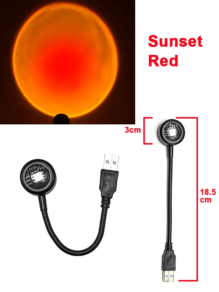 Our Sunset Lamp (USB) features the latest in USB technology and provides a calming, sophisticated atmosphere