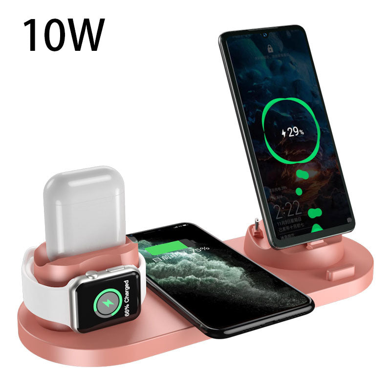 This Wireless Fast Charger is compatible with iPhone, Airpods, and Apple Smartwatch models